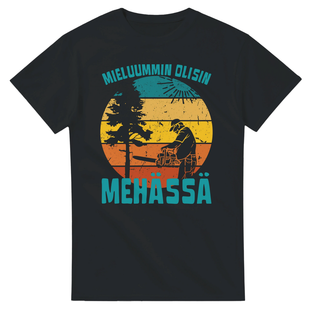 Mieluummin Olisin Mehässä - 3XL - 5XL T - Paita - Mun Paita