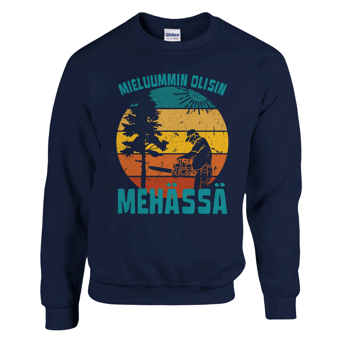 Mieluummin Olisin Mehässä - Collegepaita - Mun Paita