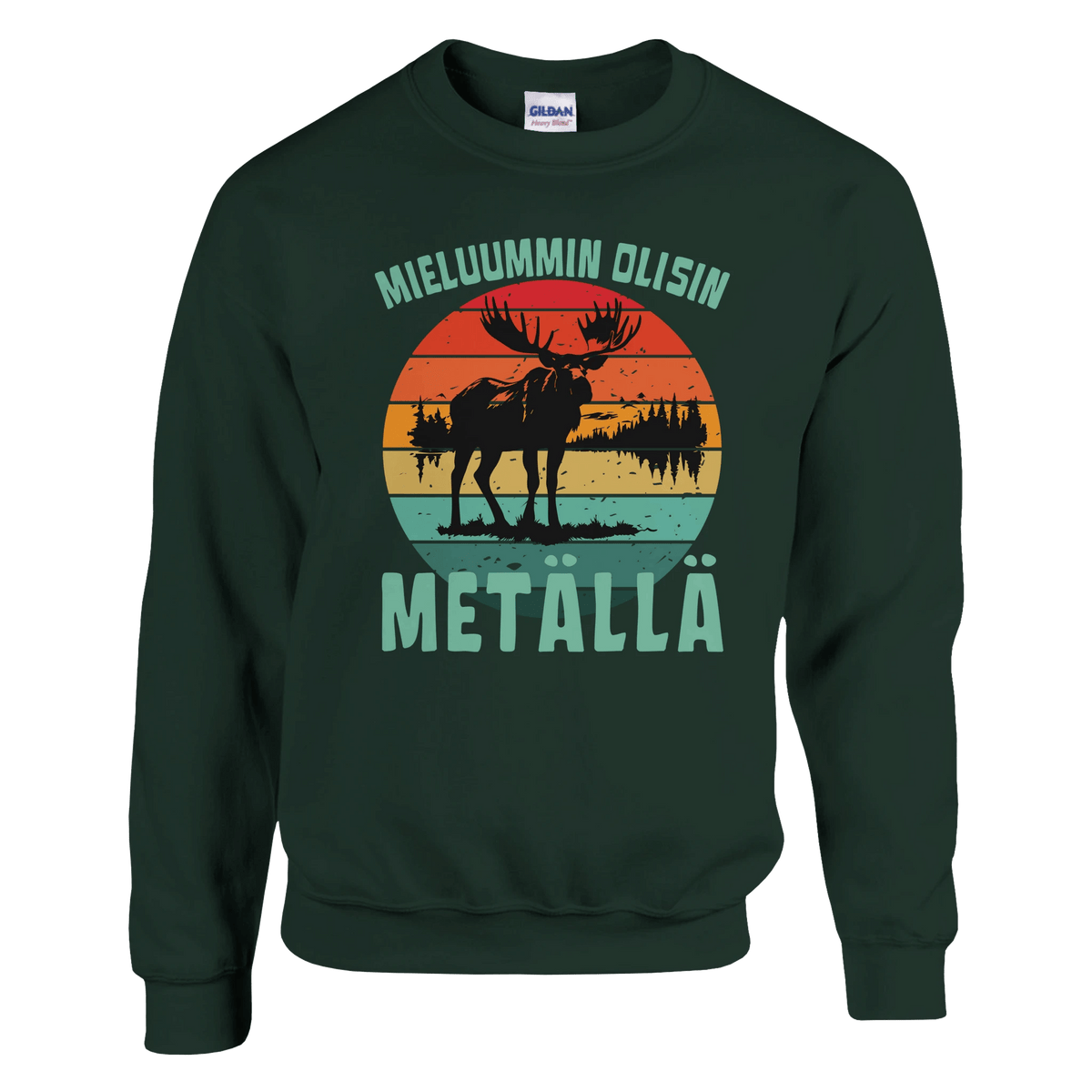 Mieluummin Olisin Metällä - Collegepaita - Mun Paita