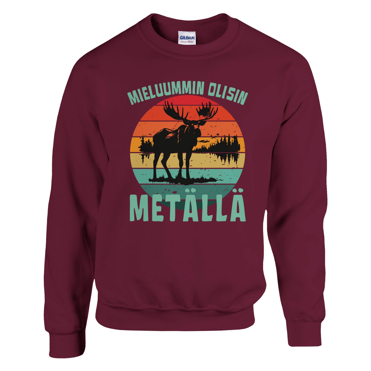 Mieluummin Olisin Metällä - Collegepaita - Mun Paita