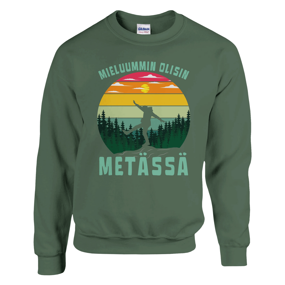 Mieluummin Olisin Metässä - Collegepaita - Mun Paita