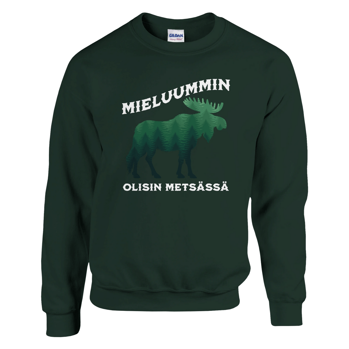 Mieluummin Olisin Metsässä Hirvi v.2 - Collegepaita - Mun Paita