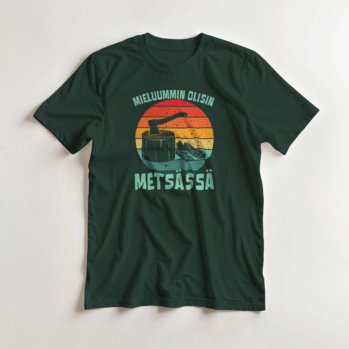 Mieluummin Olisin Metsässä Klapit - 3XL - 5XL T - paita - Mun Paita