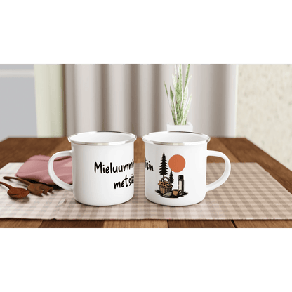 Mieluummin Olisin Metsässä, Sienikori - Emalimuki 3,5dl - Mun Paita