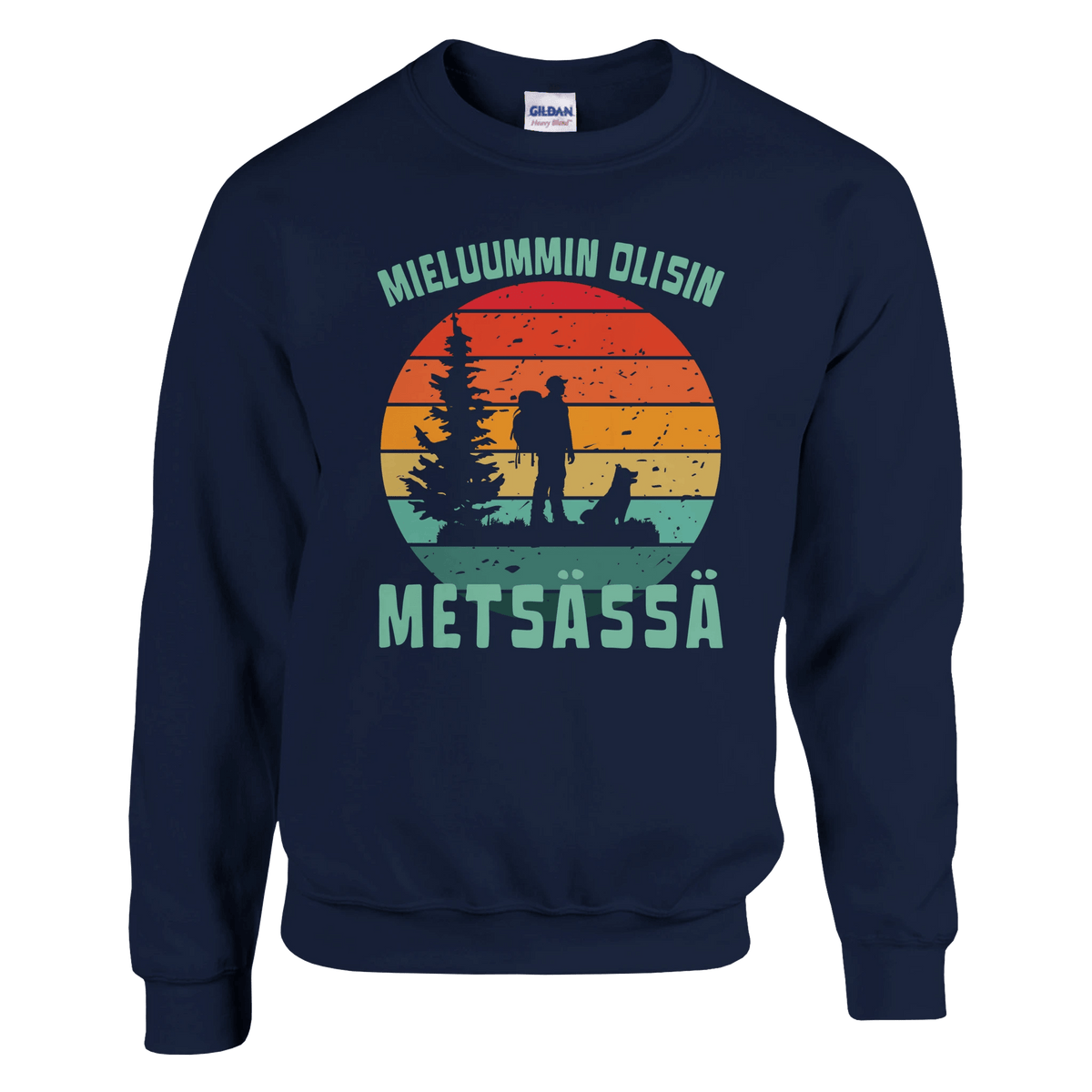 Mieluummin Olisin Metsässä v.4 - Collegepaita - Mun Paita