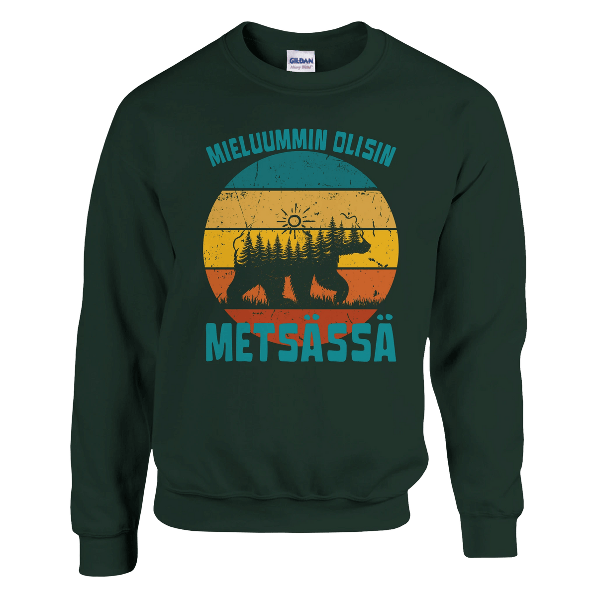 Mieluummin Olisin Metsässä v.7 - Collegepaita - Mun Paita