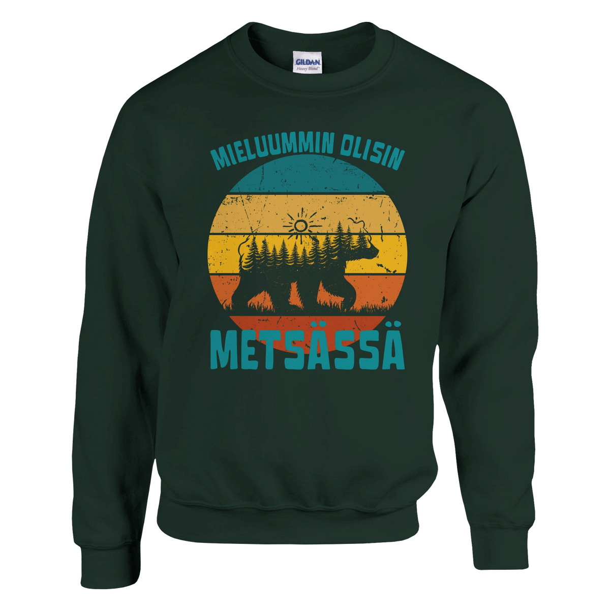 Mieluummin Olisin Metsässä v.7 - Collegepaita - Mun Paita