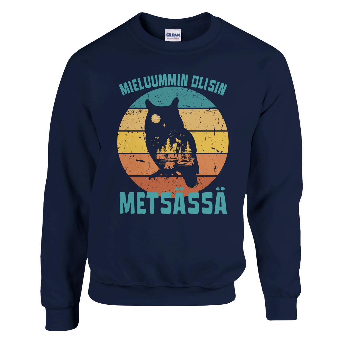 Mieluummin Olisin Metsässä v.8 - Collegepaita - Mun Paita