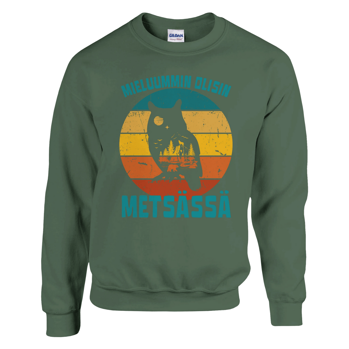 Mieluummin Olisin Metsässä v.8 - Collegepaita - Mun Paita