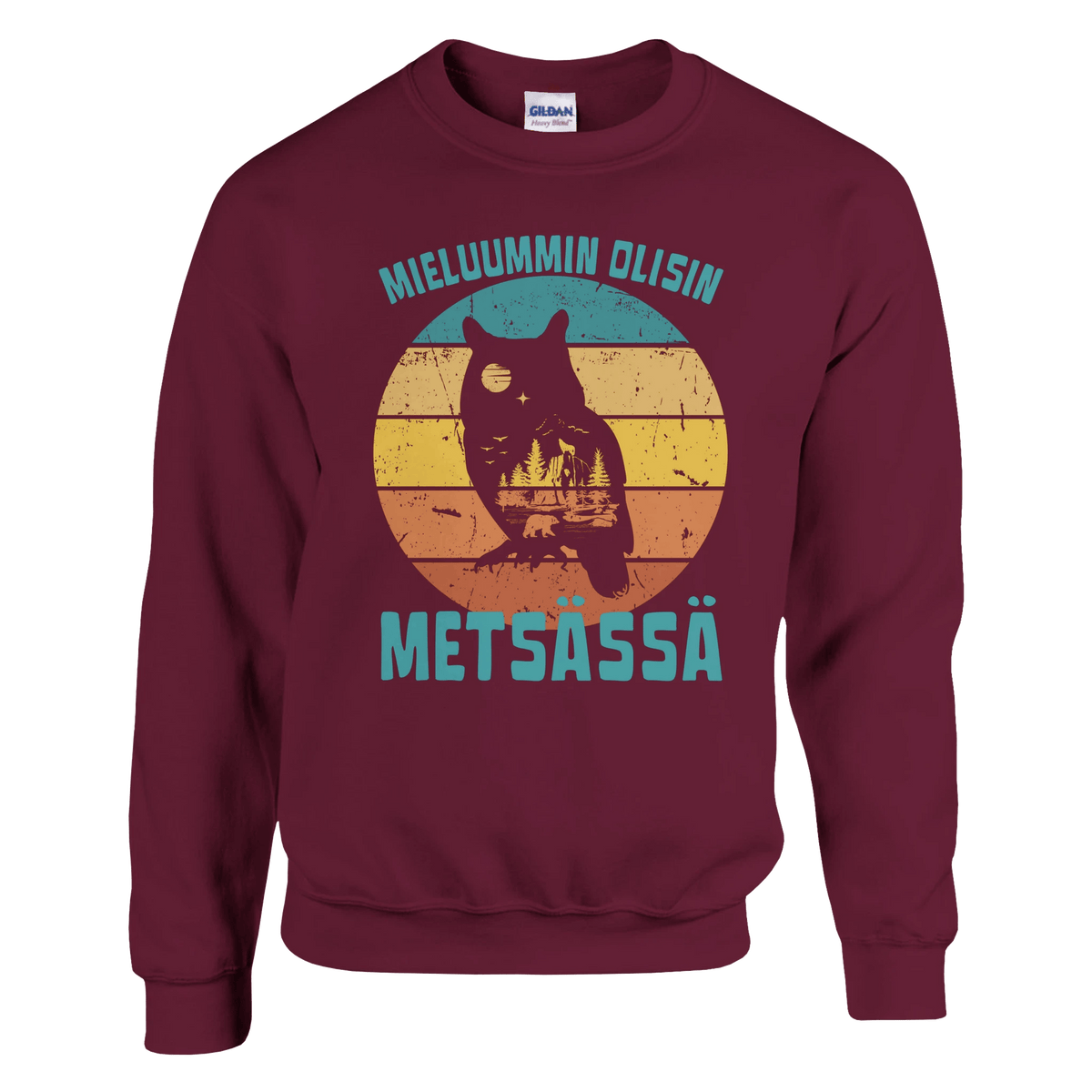 Mieluummin Olisin Metsässä v.8 - Collegepaita - Mun Paita