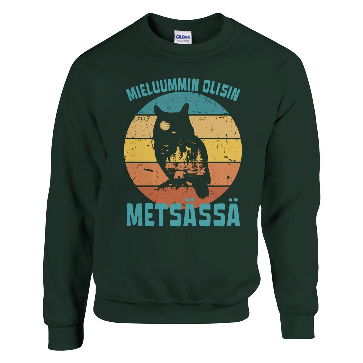 Mieluummin Olisin Metsässä v.8 - Collegepaita - Mun Paita