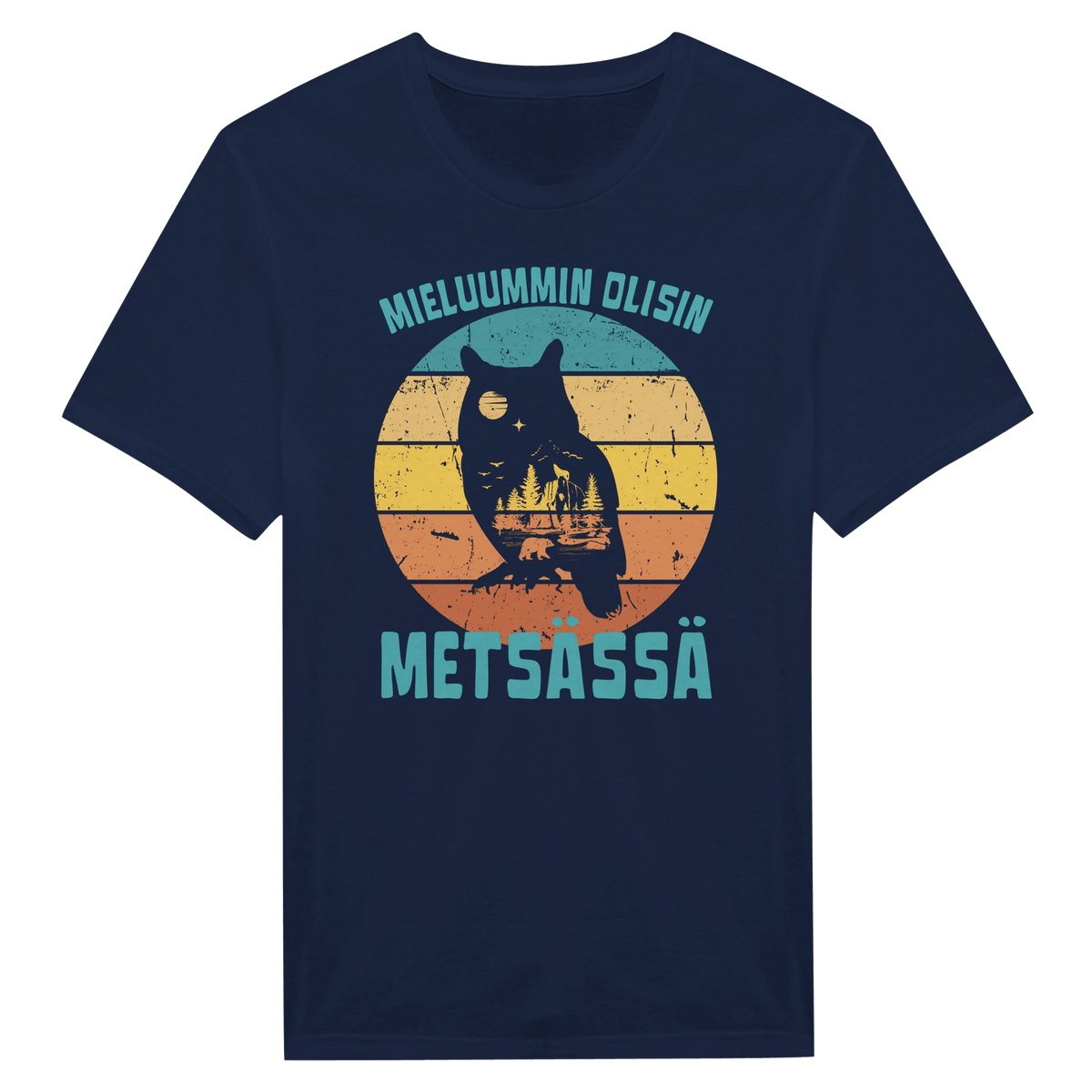 Mieluummin Olisin Metsässä v.8 - Miesten T - paita - Mun Paita