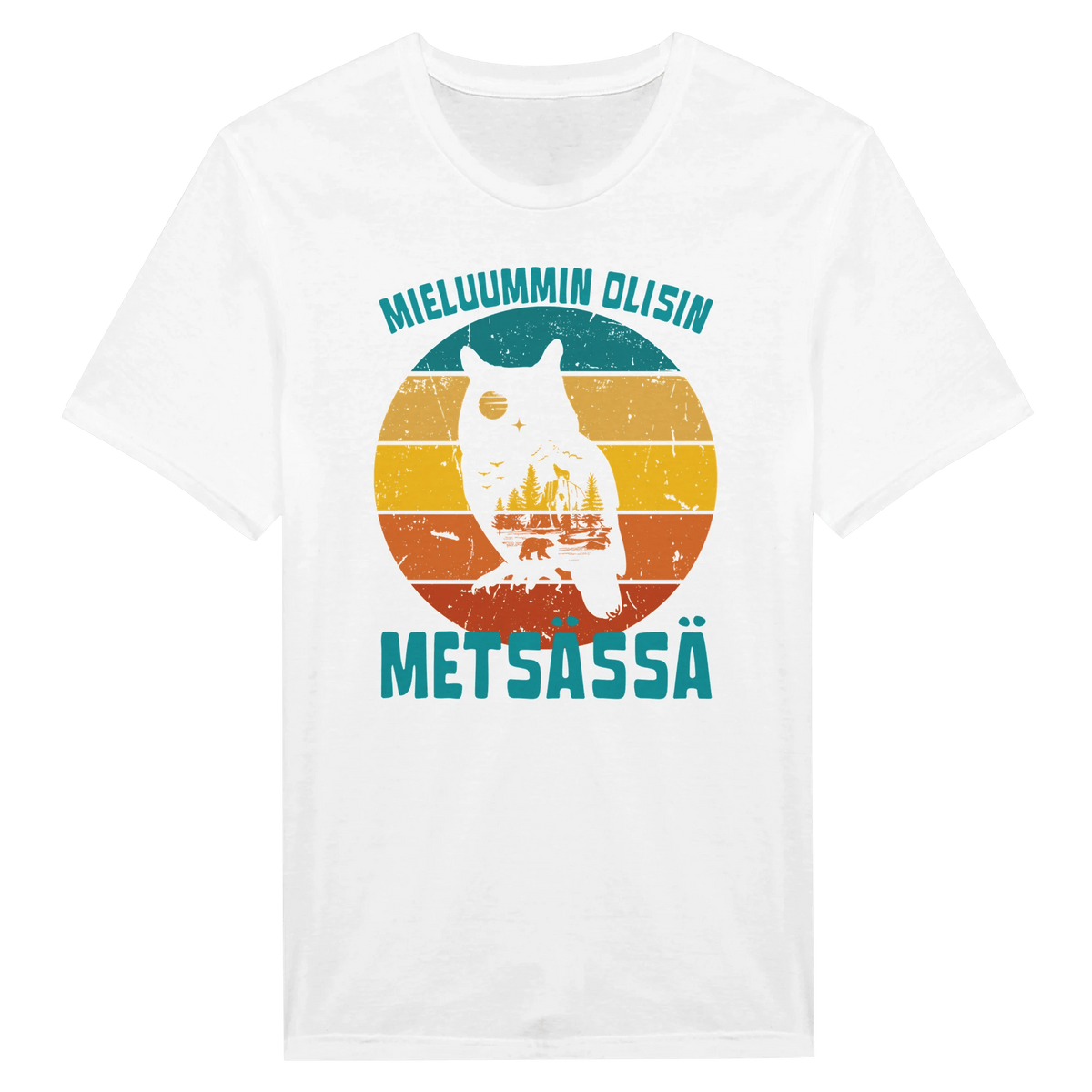 Mieluummin Olisin Metsässä v.8 - Miesten T - paita - Mun Paita