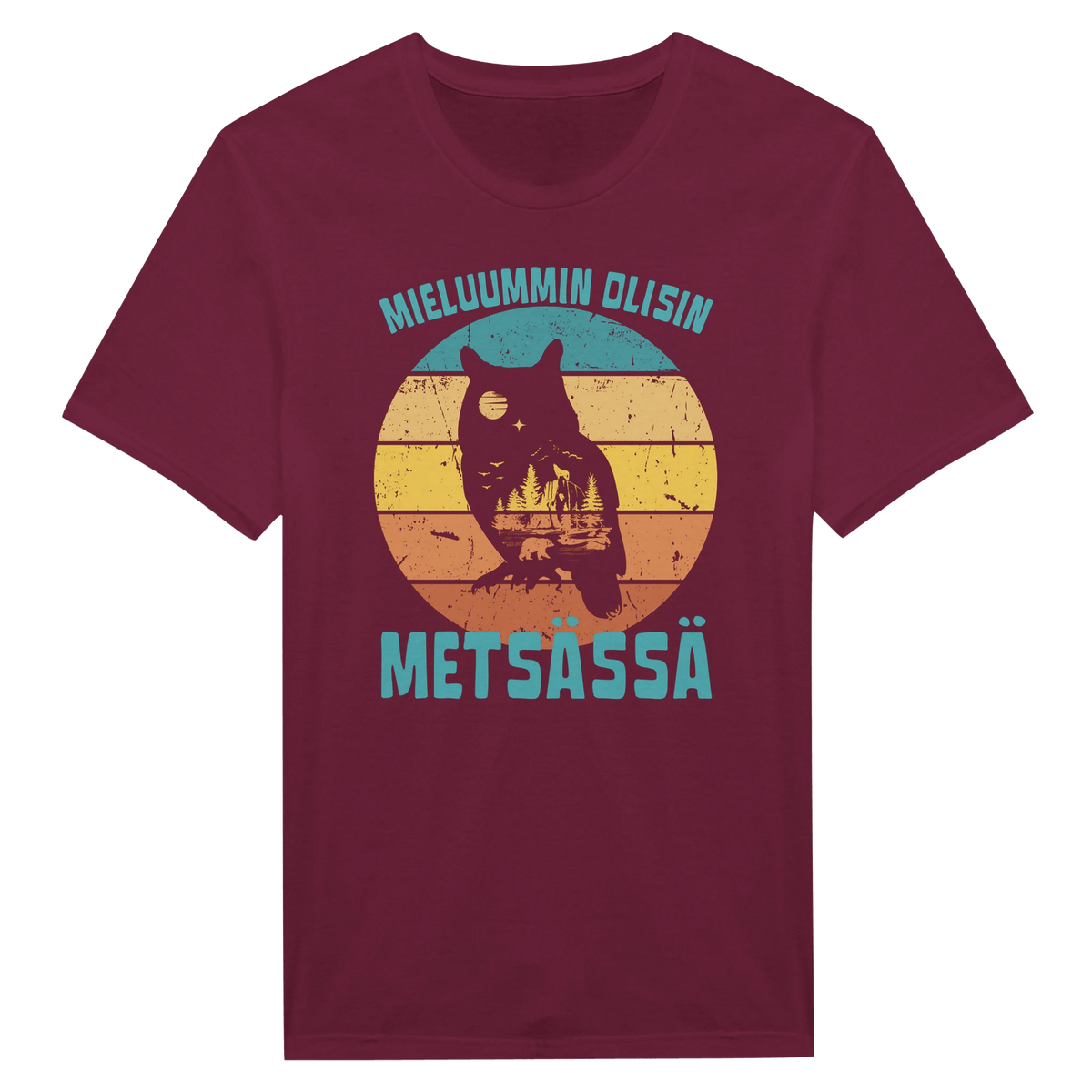 Mieluummin Olisin Metsässä v.8 - Miesten T - paita - Mun Paita