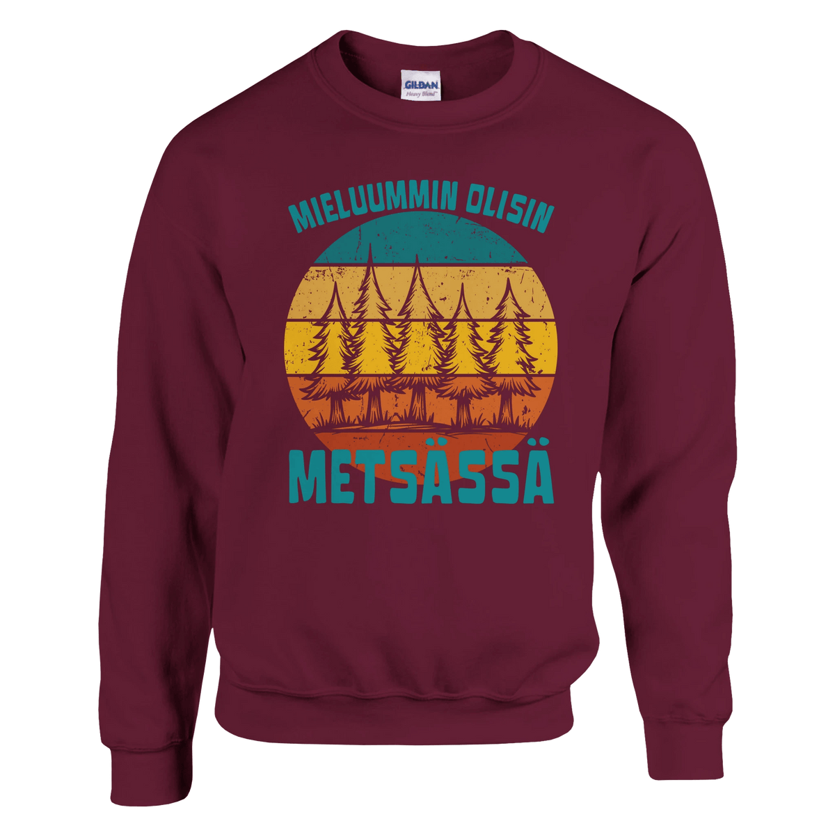 Mieluummin Olisin Metsässä v.9 - Collegepaita - Mun Paita