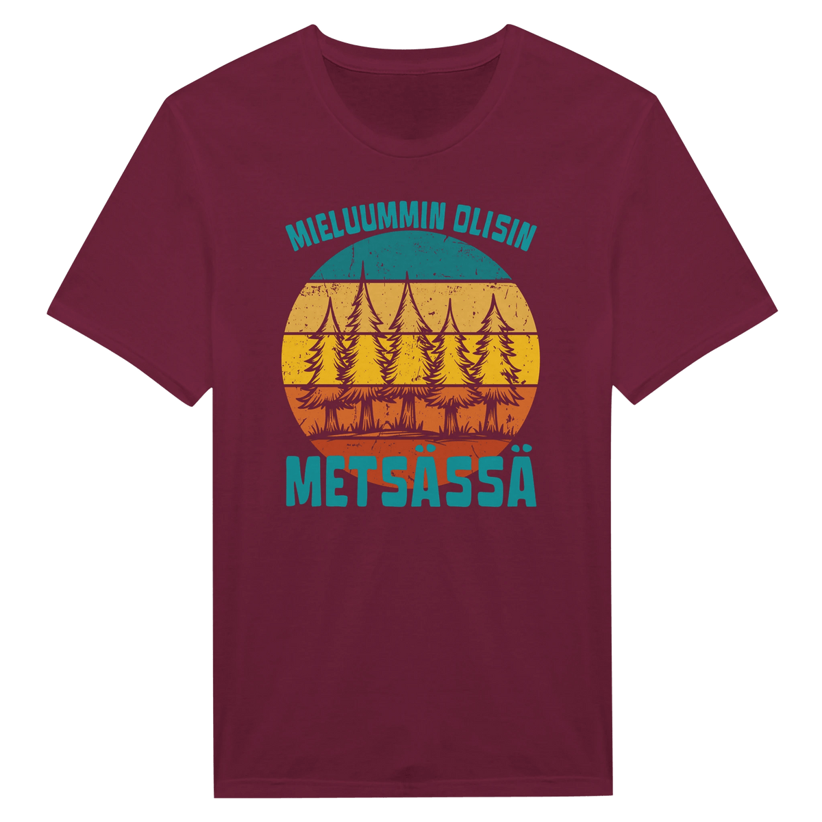 Mieluummin Olisin Metsässä v.9 - Miesten T - paita - Mun Paita