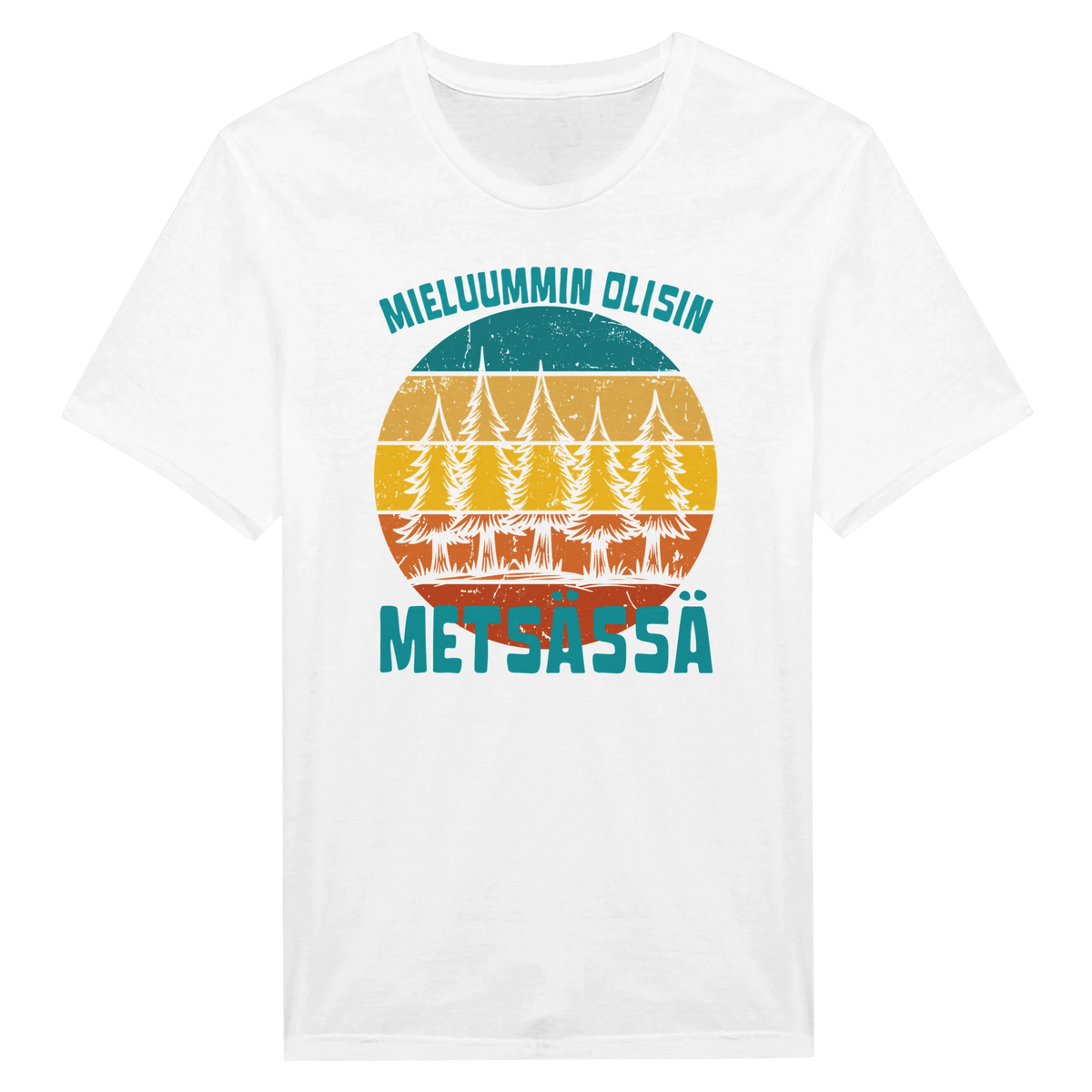 Mieluummin Olisin Metsässä v.9 - Miesten T - paita - Mun Paita