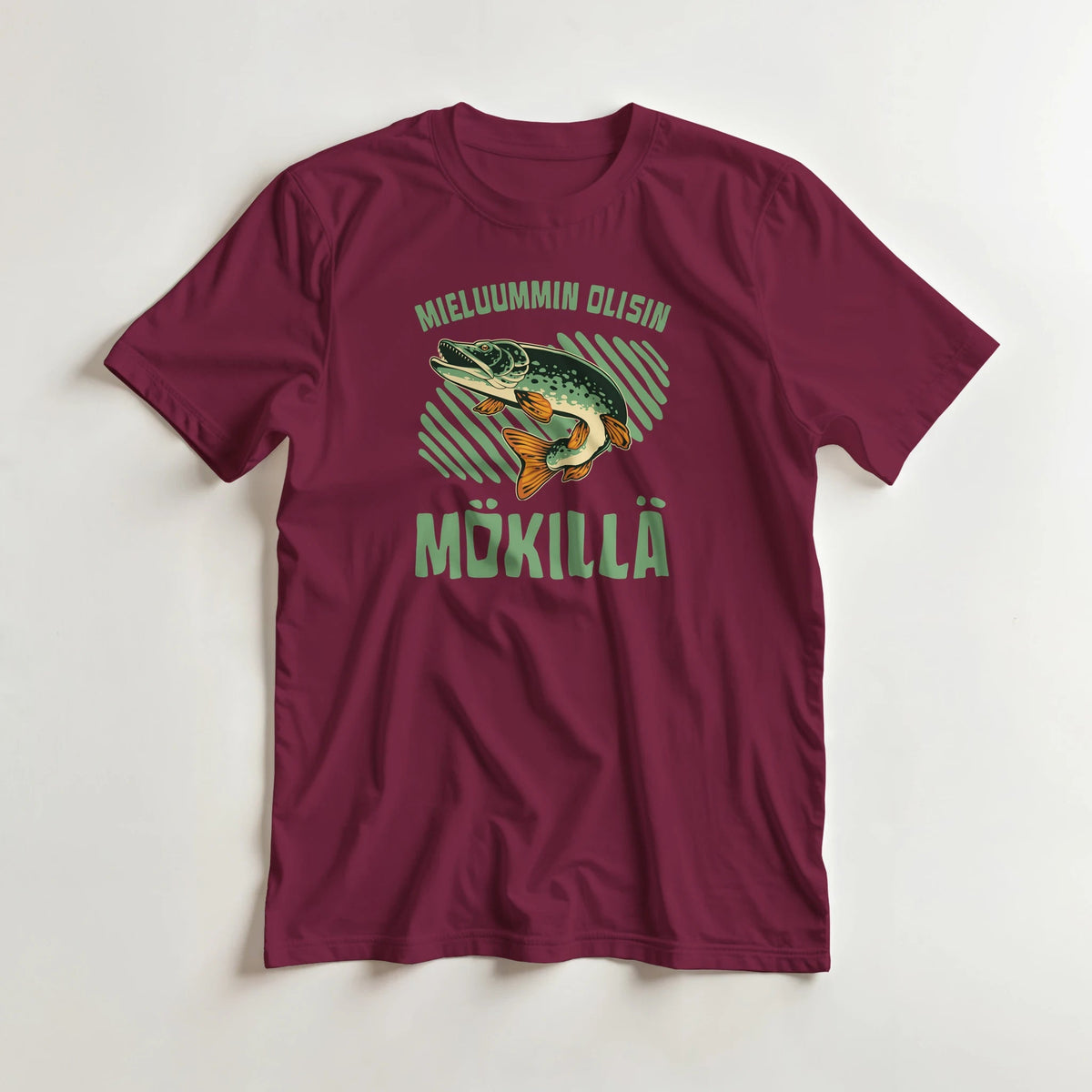 Mieluummin Olisin Mökillä, Hauki - 3XL - 5XL T - paita - Mun Paita