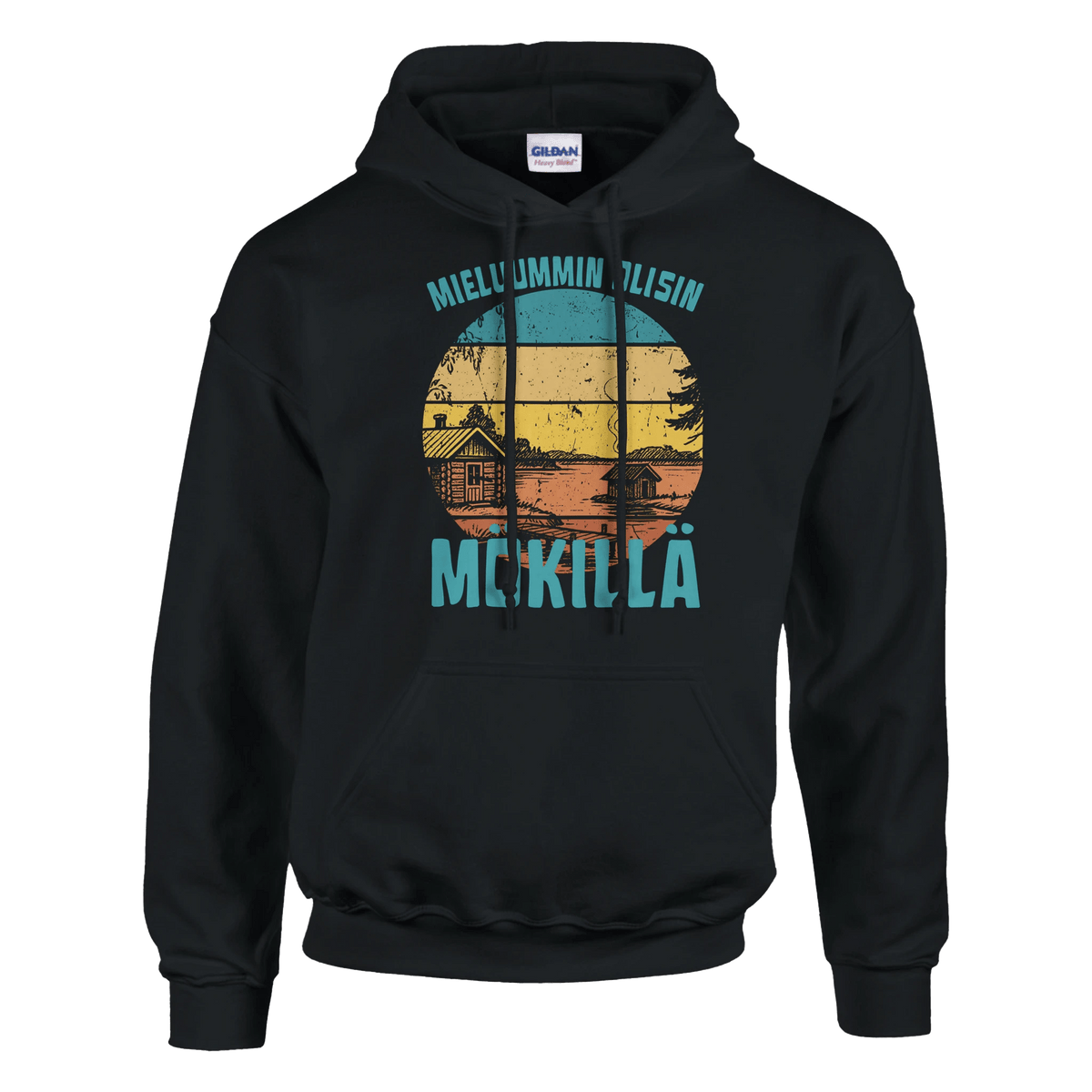 Mieluummin Olisin mökillä Rantasauna - Huppari - Mun Paita