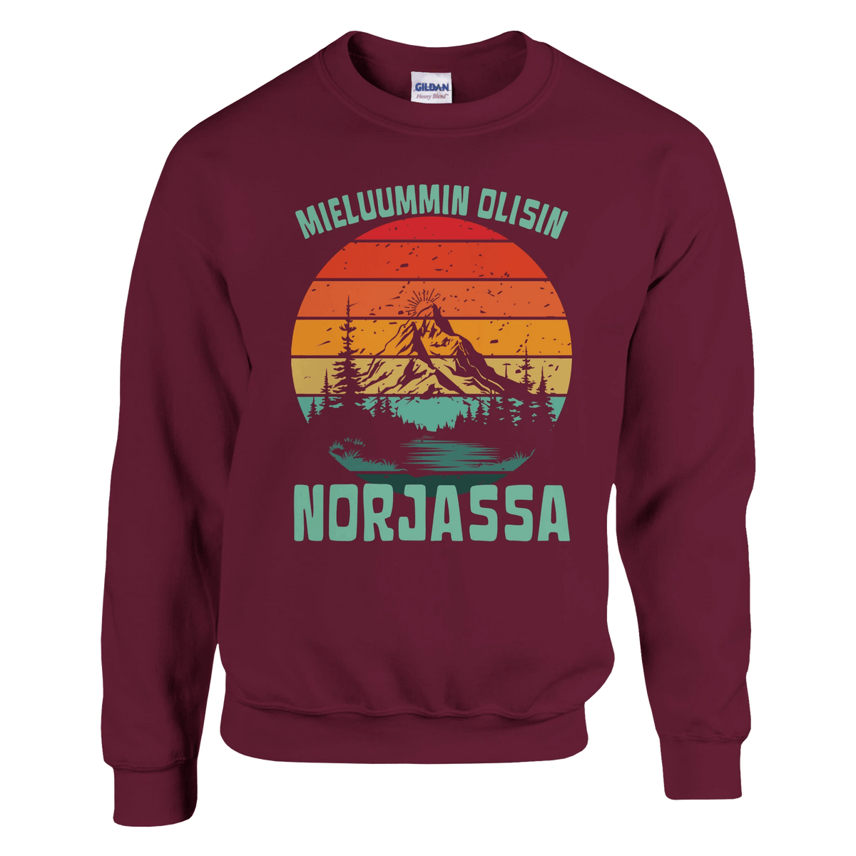 Mieluummin Olisin Norjassa v.2 - Collegepaita - Mun Paita