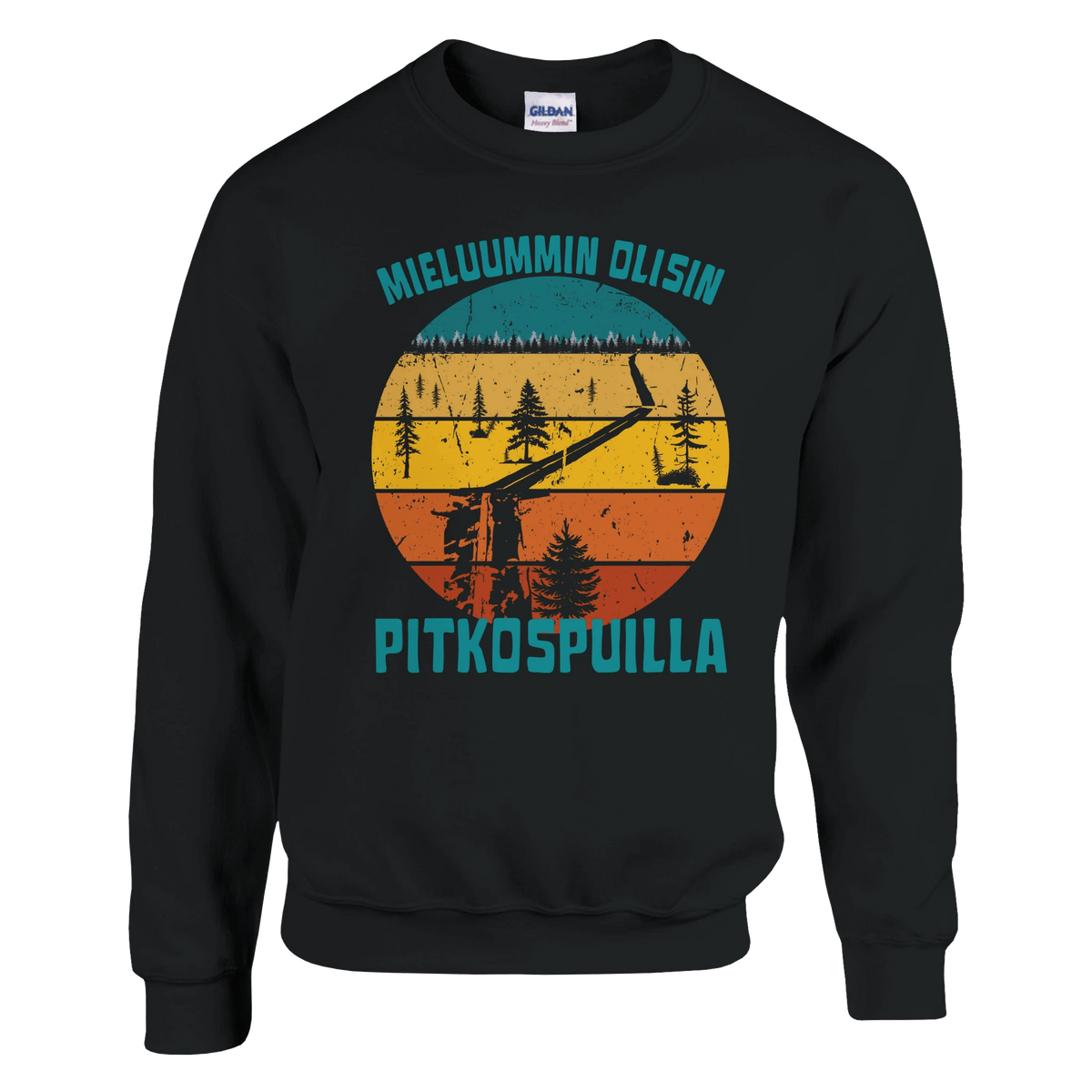 Mieluummin Olisin Pitkospuilla - Collegepaita - Mun Paita