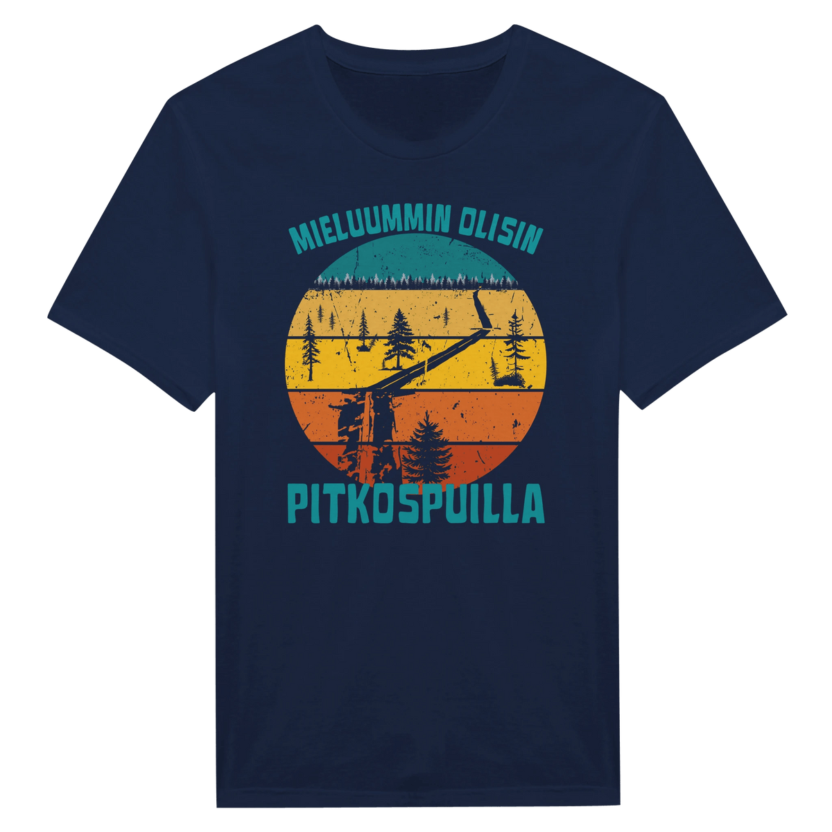 Mieluummin Olisin Pitkospuilla - Miesten T - paita - Mun Paita