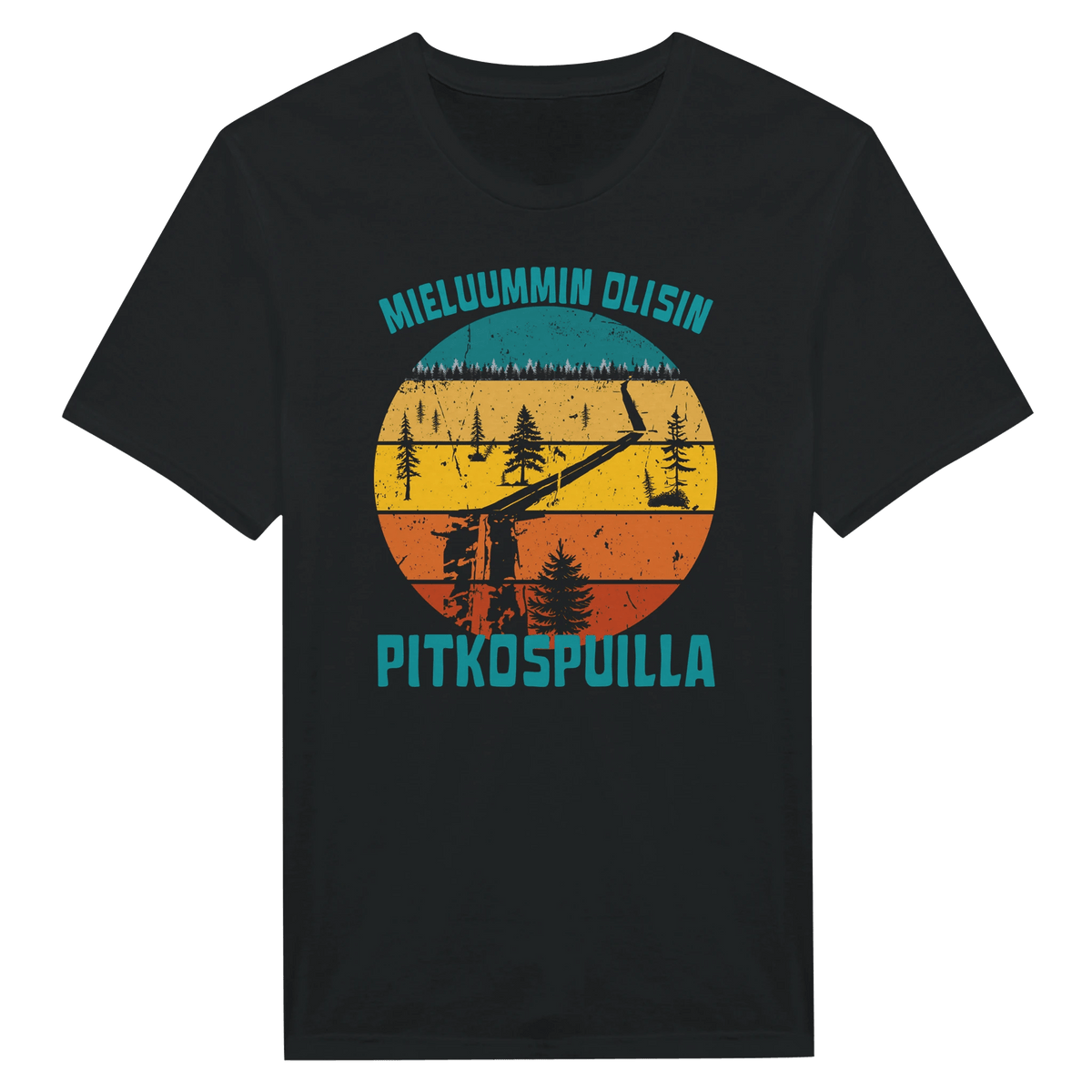 Mieluummin Olisin Pitkospuilla - Miesten T - paita - Mun Paita