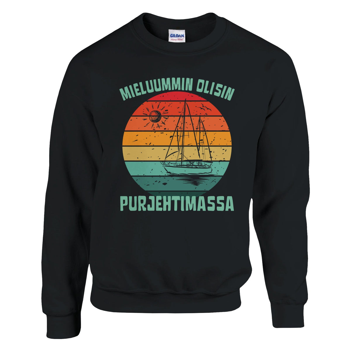 Mieluummin Olisin Purjehtimassa v.3 - Collegepaita - Mun Paita
