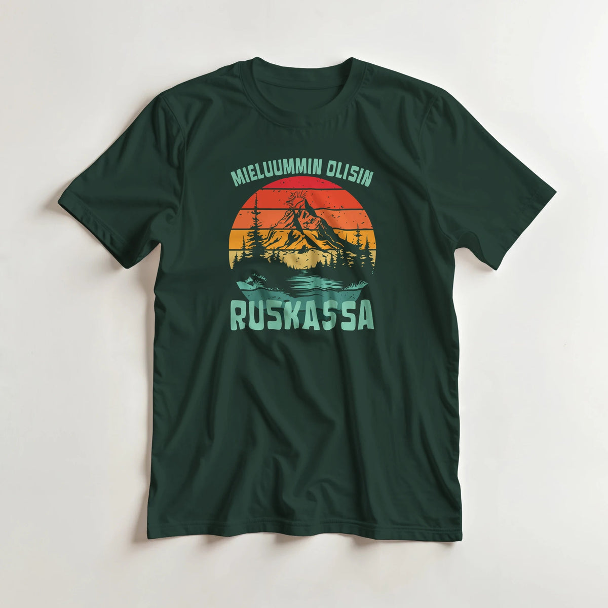 Mieluummin Olisin Ruskassa - 3XL - 5XL T - paita - Mun Paita