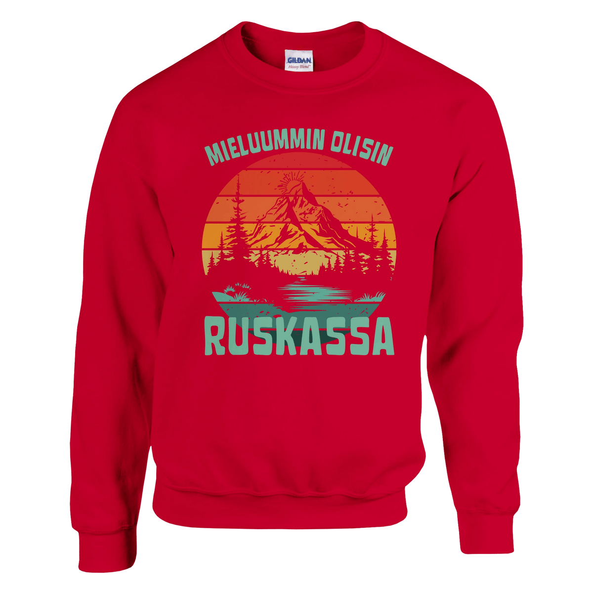 Mieluummin Olisin Ruskassa - Collegepaita - Mun Paita