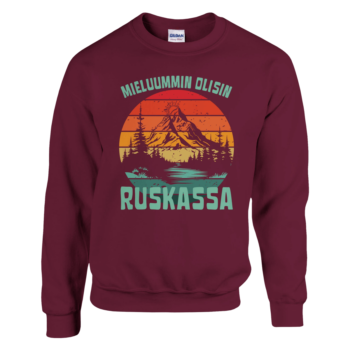 Mieluummin Olisin Ruskassa - Collegepaita - Mun Paita