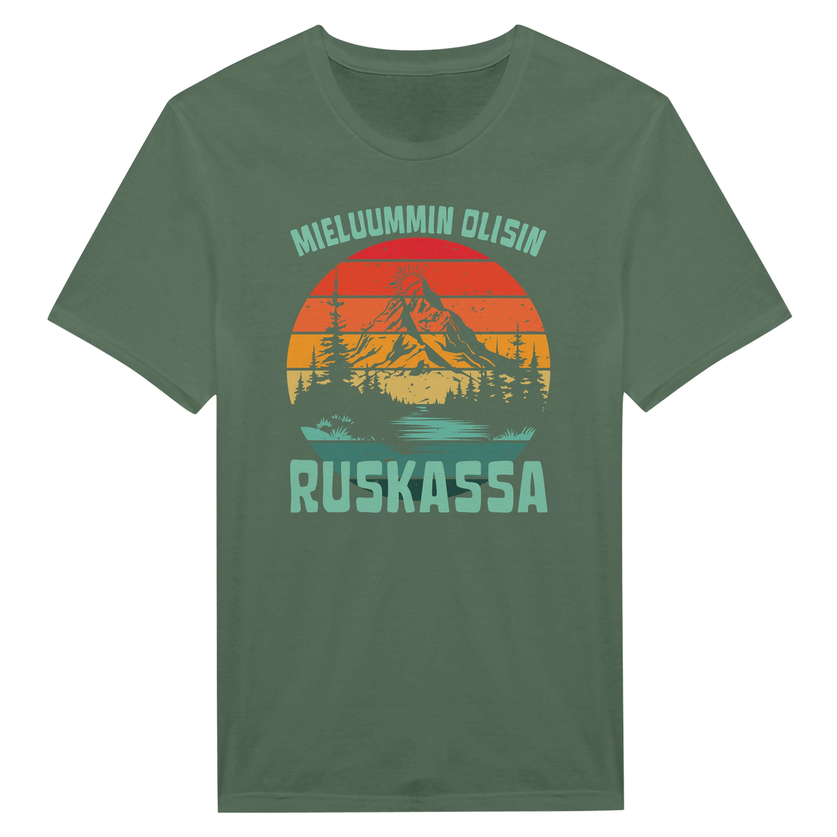 Mieluummin Olisin Ruskassa - Miesten T - paita - Mun Paita