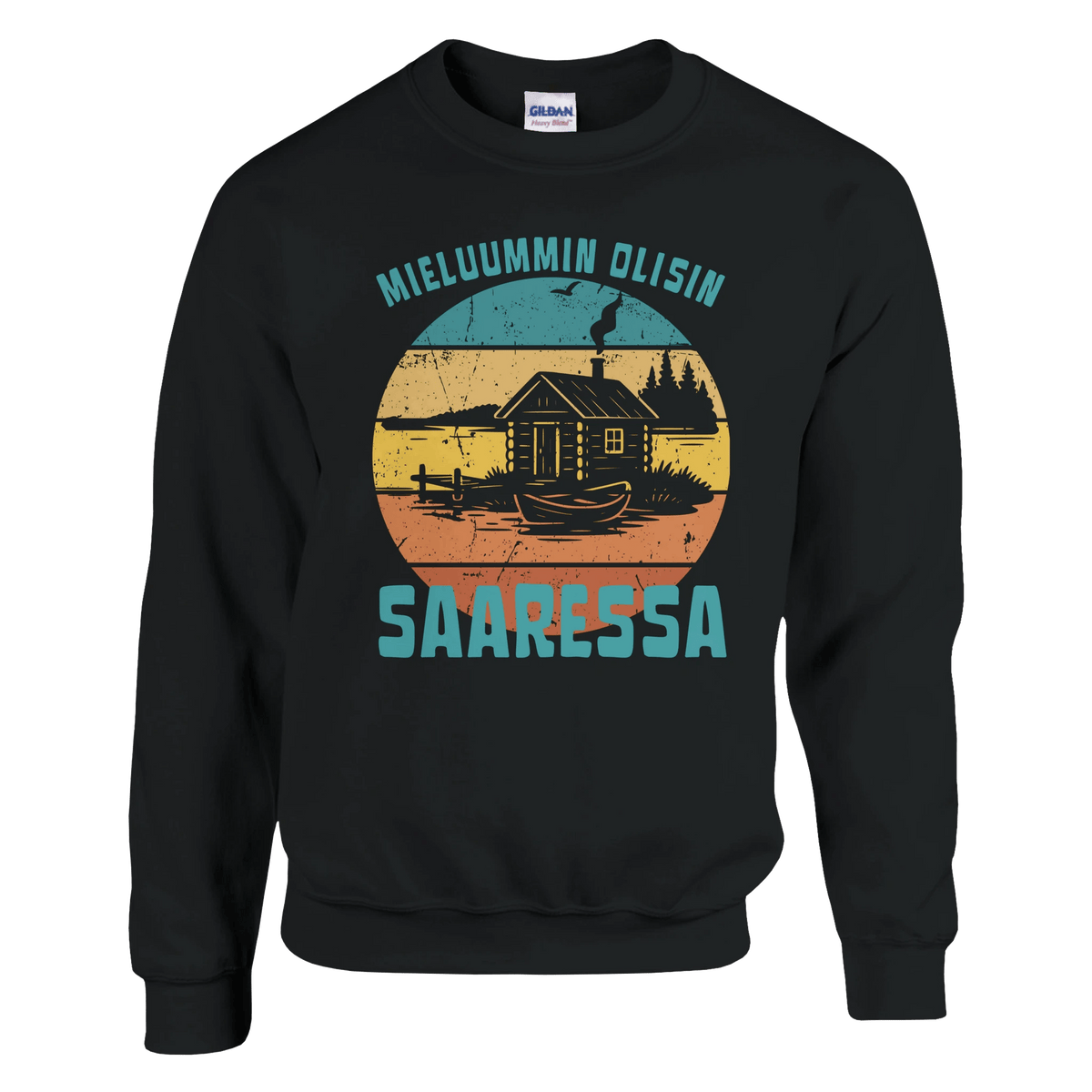 Mieluummin Olisin Saaressa - Collegepaita - Mun Paita
