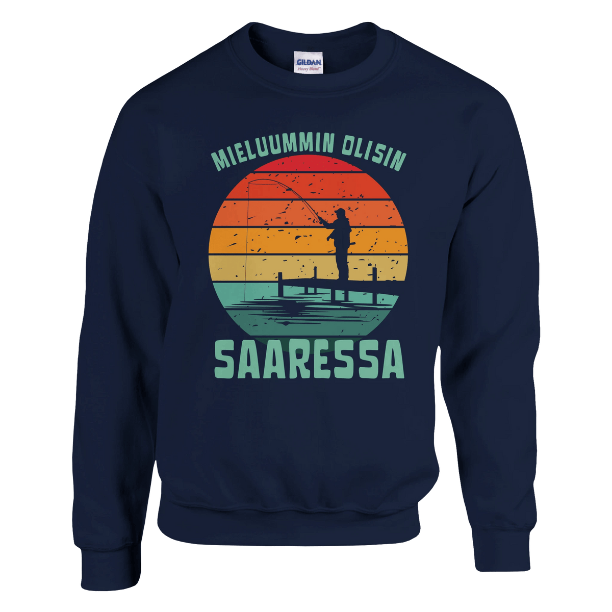 Mieluummin Olisin Saaressa v.2 - Collegepaita - Mun Paita