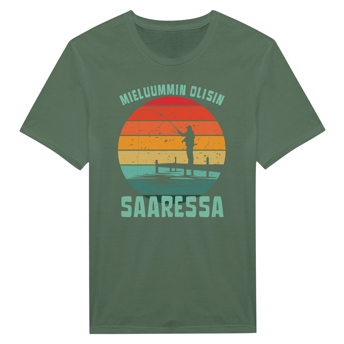 Mieluummin Olisin Saaressa v.2 - Miesten T - paita - Mun Paita