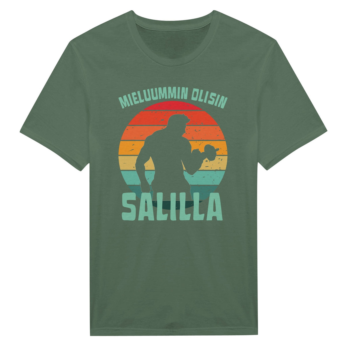 Mieluummin Olisin Salilla v.1 - Miesten T - paita - Mun Paita
