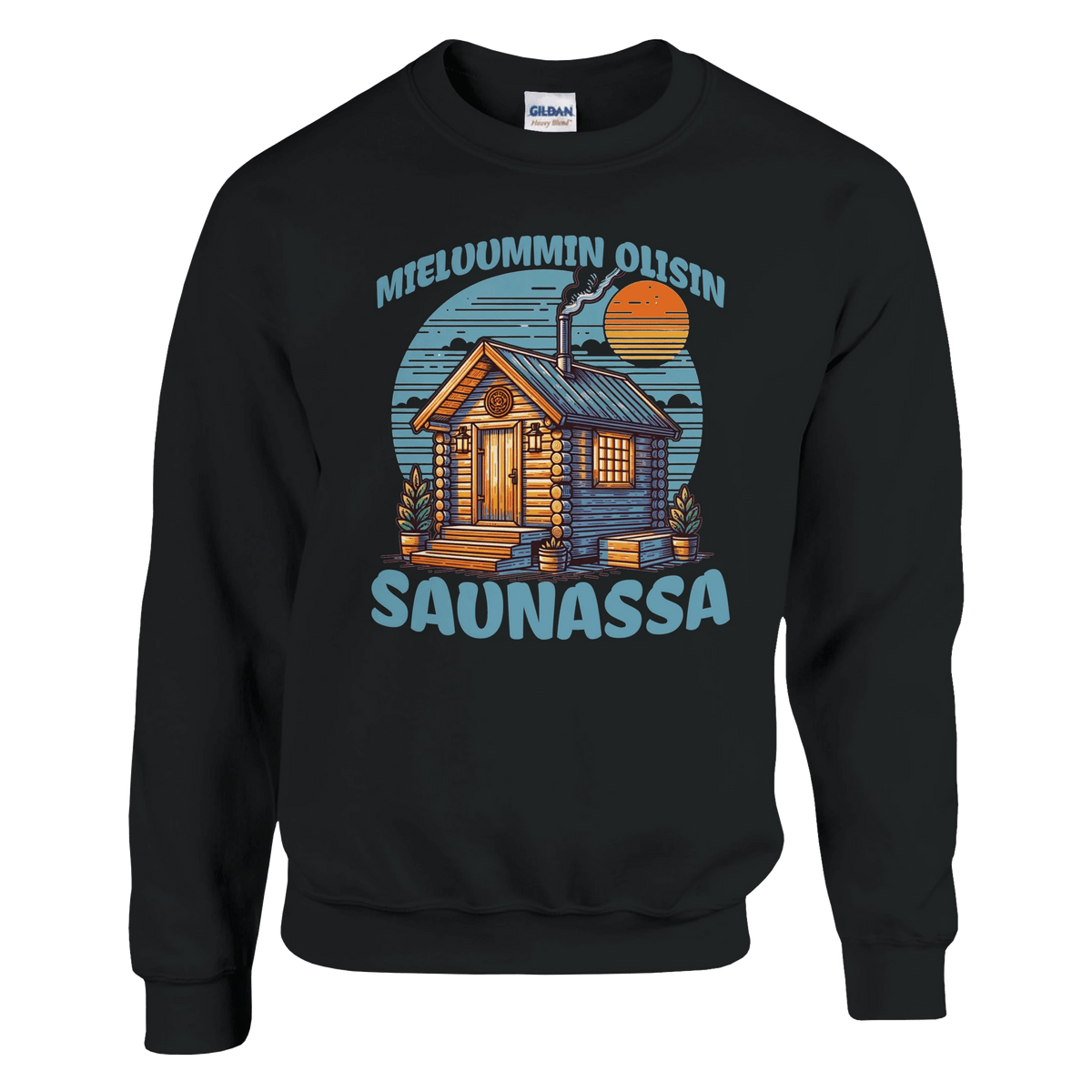 Mieluummin Olisin Saunassa v.3 - Collegepaita - Mun Paita