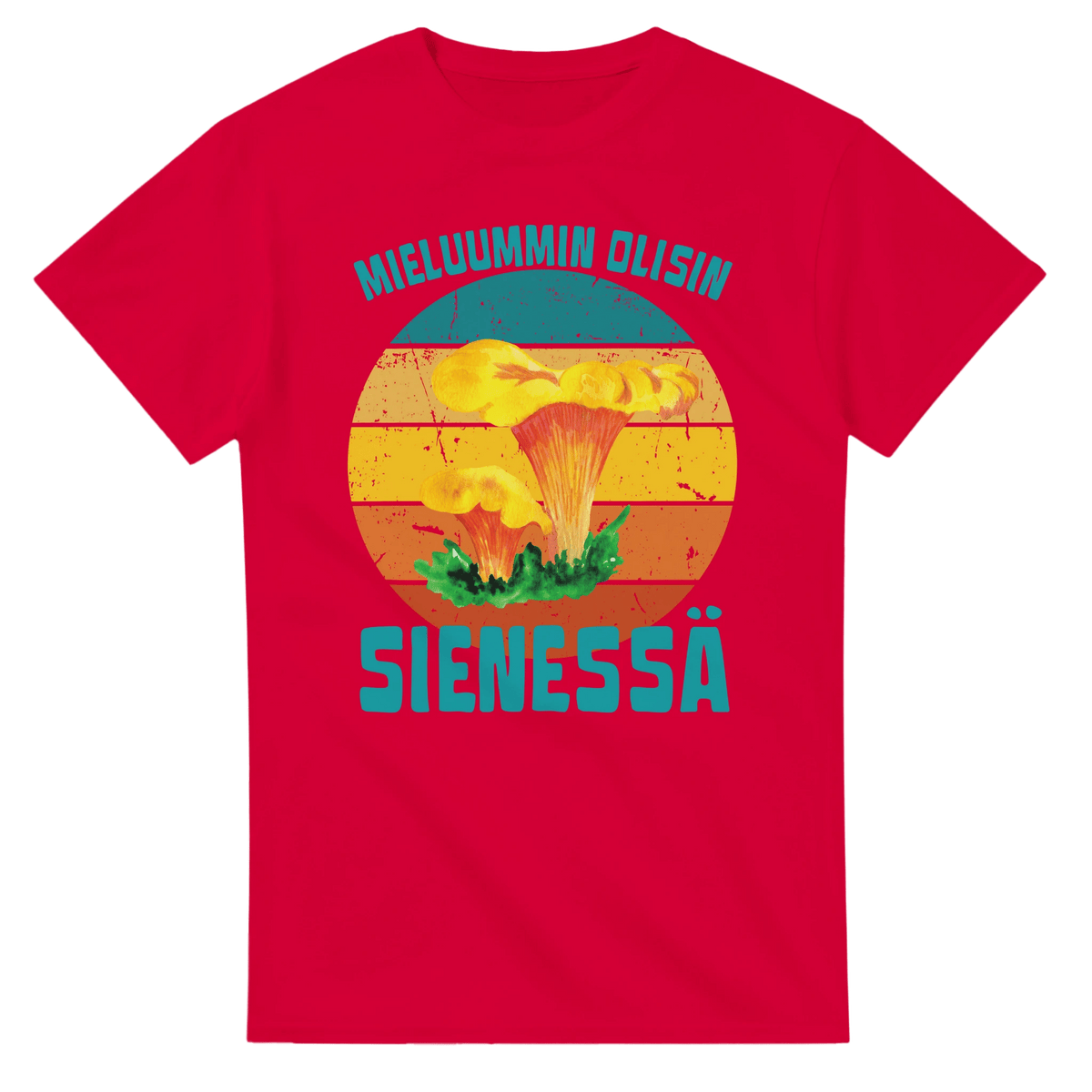 Mieluummin Olisin Sienessä, Kantarelli - 3XL - 5XL - Mun Paita