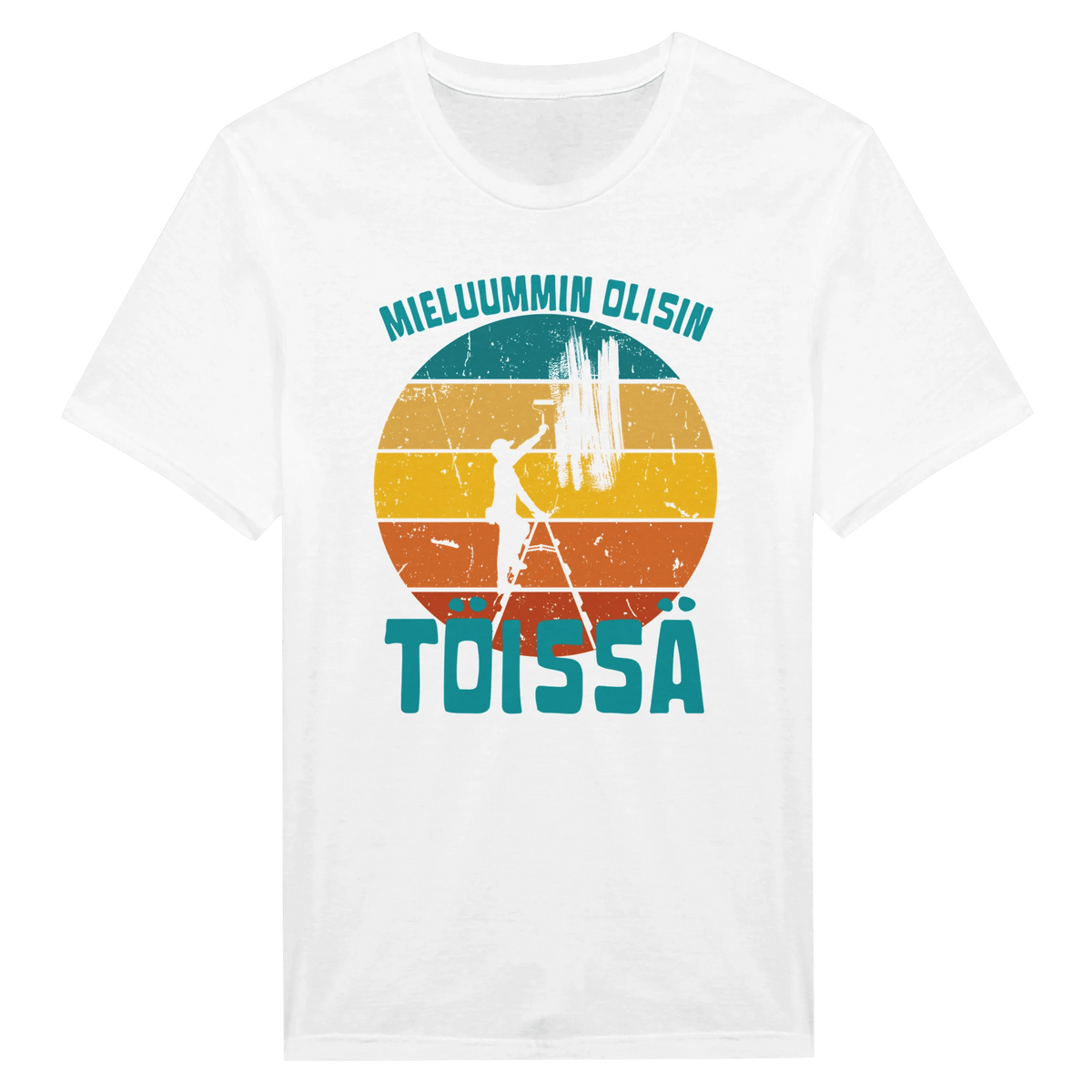 Mieluummin Olisin Töissä (Maalari) - Miesten T - paita - Mun Paita