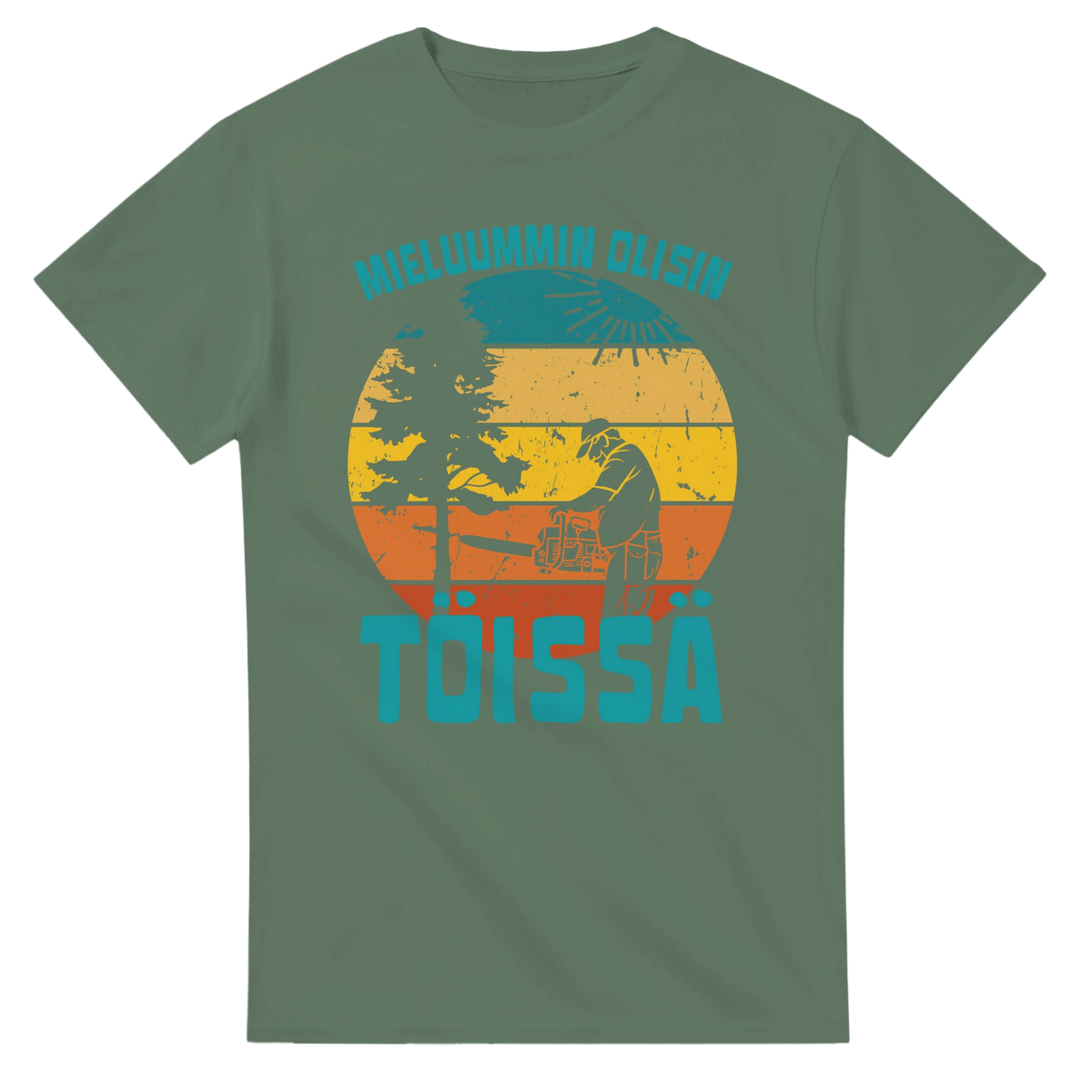 Mieluummin Olisin Töissä (Metsuri) - 3XL - 5XL - Mun Paita