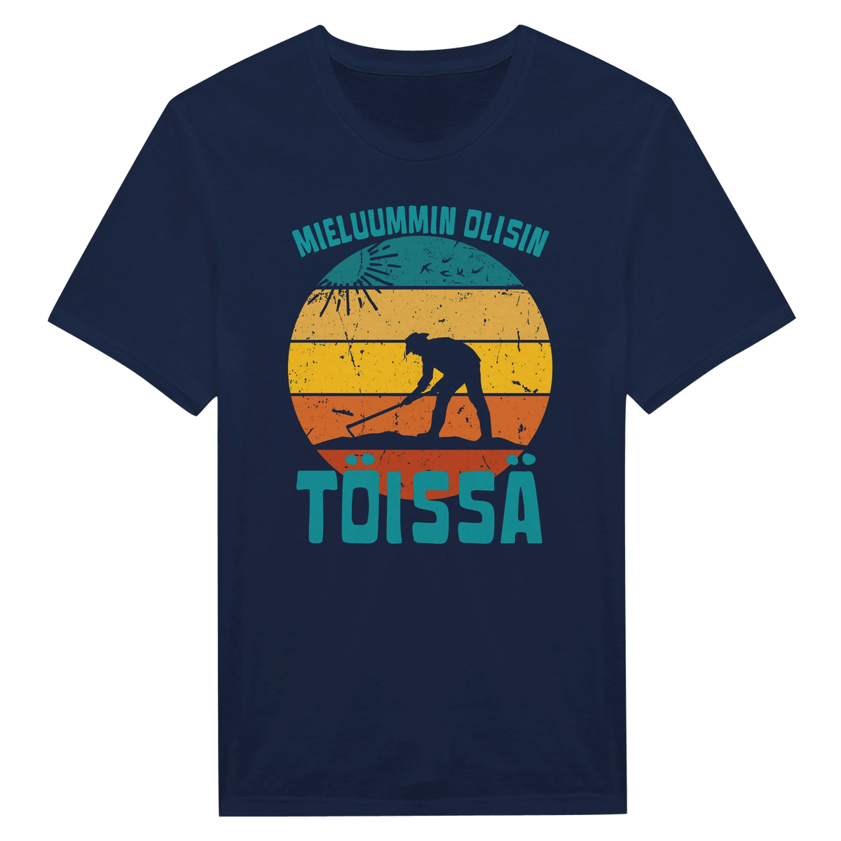 Mieluummin Olisin Töissä (Puutarhuri) - Miesten T - paita - Mun Paita