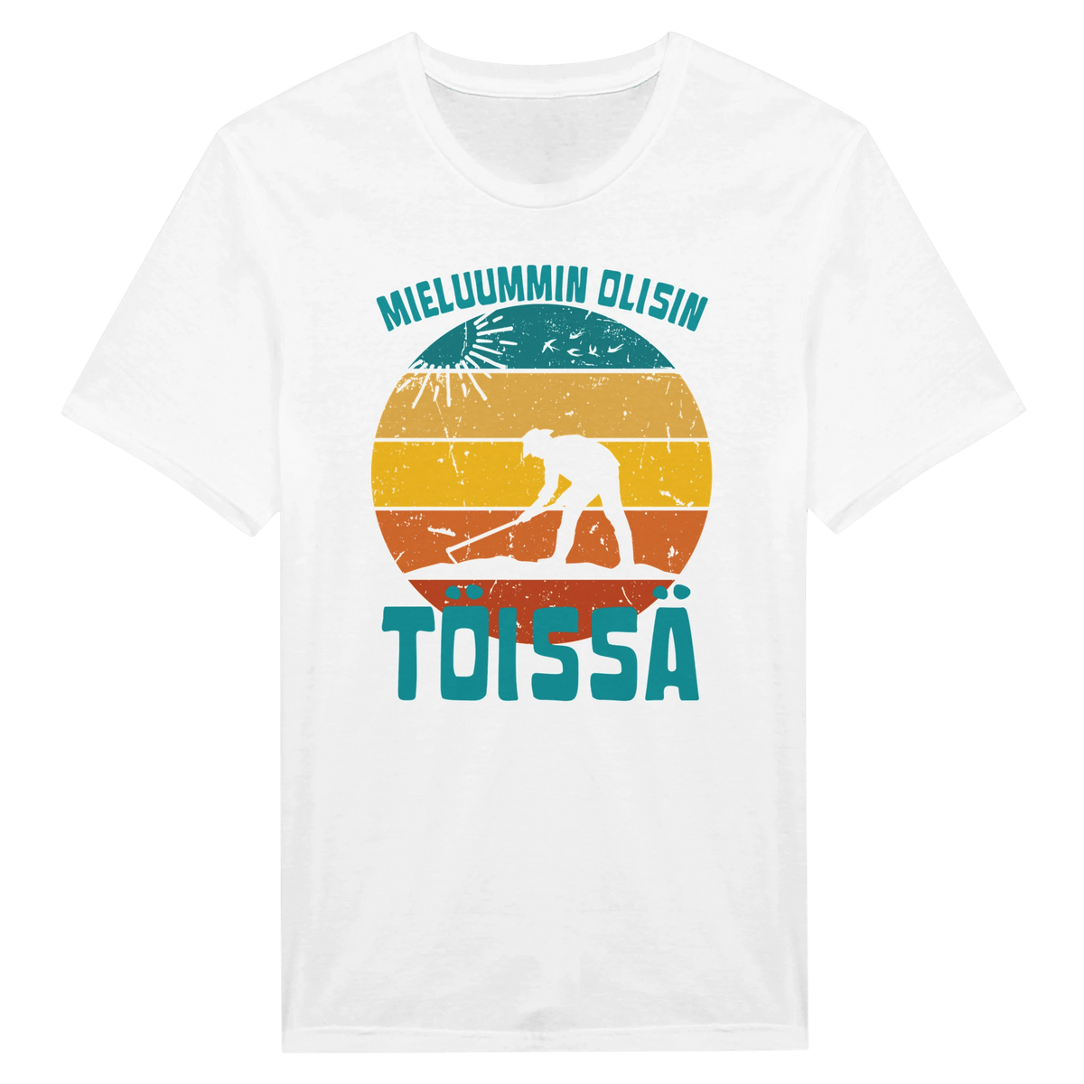 Mieluummin Olisin Töissä (Puutarhuri) - Miesten T - paita - Mun Paita