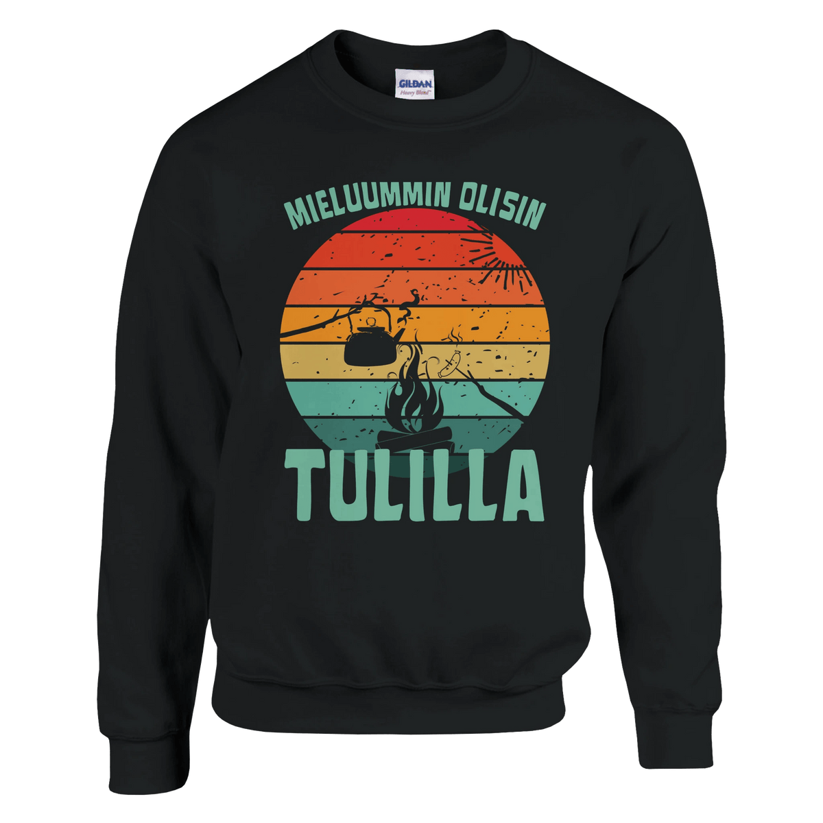Mieluummin Olisin Tulilla v.2 - Collegepaita - Mun Paita