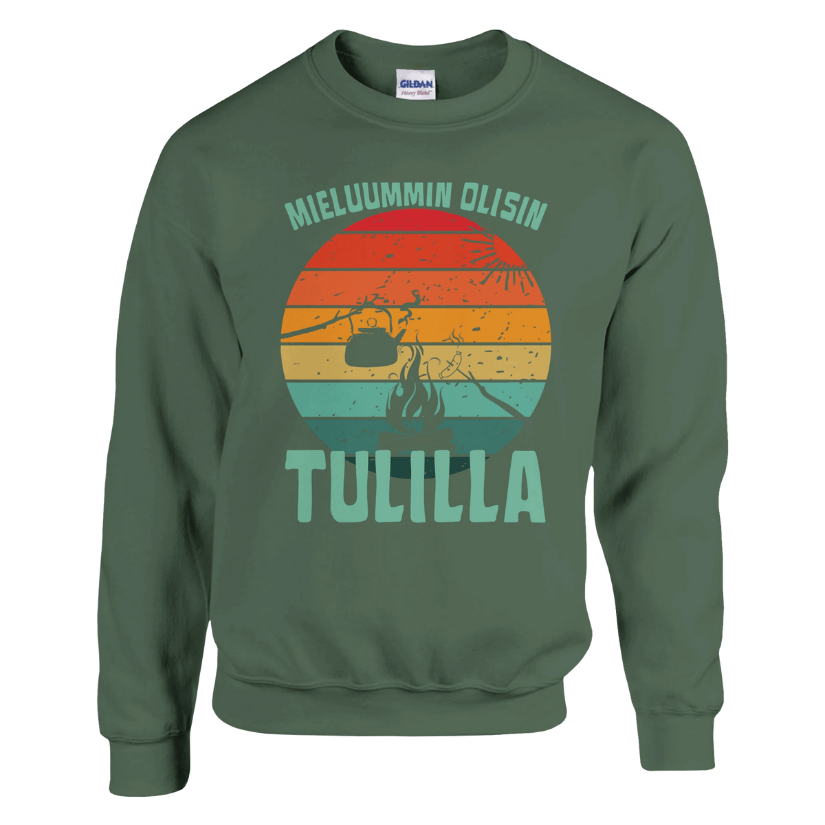 Mieluummin Olisin Tulilla v.2 - Collegepaita - Mun Paita
