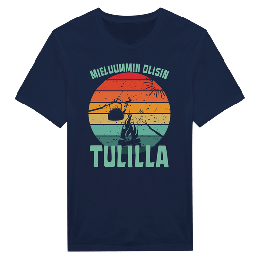 Mieluummin Olisin Tulilla v.2 - Miesten T - paita - Mun Paita