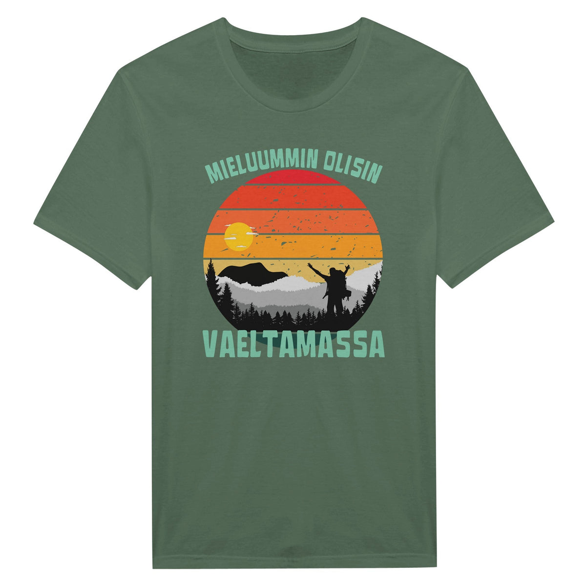 Mieluummin Olisin Vaeltamassa - Miesten T - paita - Mun Paita