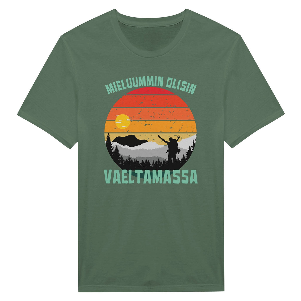 Mieluummin Olisin Vaeltamassa - Miesten T - paita - Mun Paita