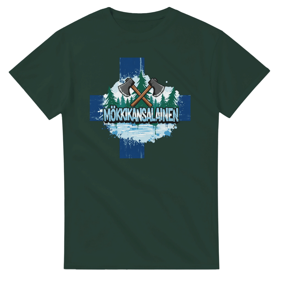 Mökkikansalainen Kirves - 3XL - 5XL T - paita - Mun Paita