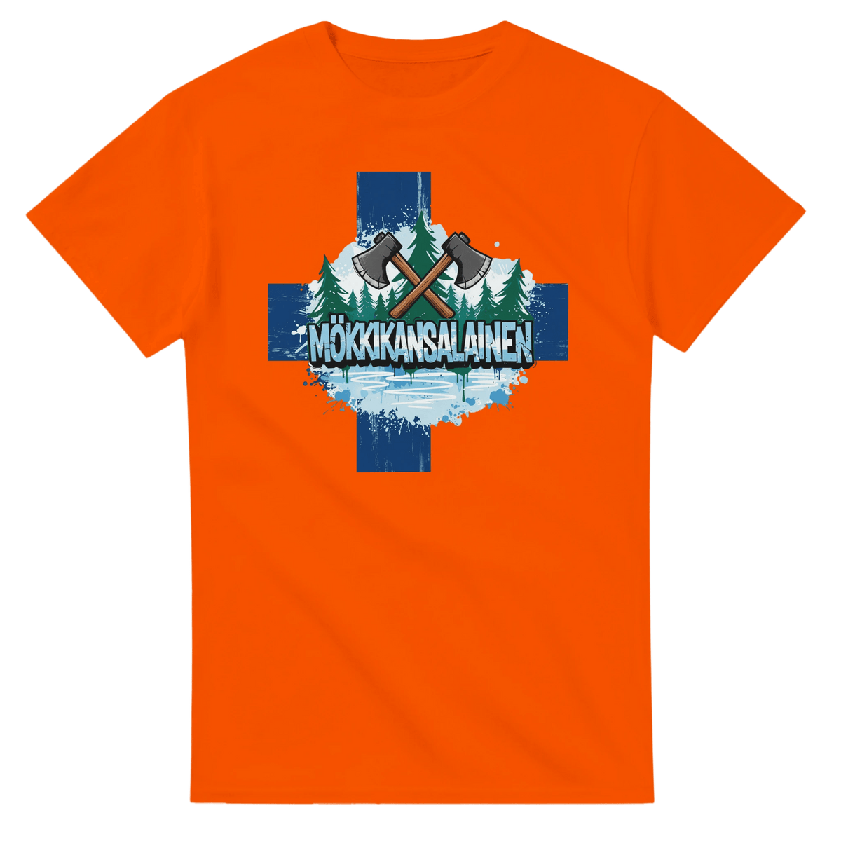 Mökkikansalainen Kirves - 3XL - 5XL T - paita - Mun Paita