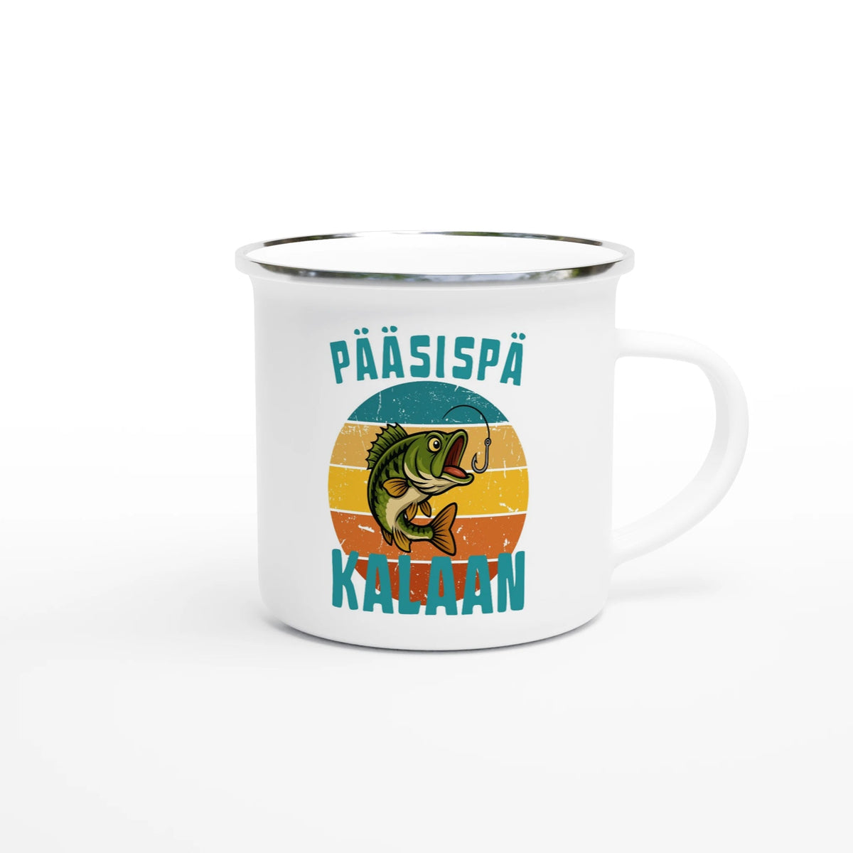 Pääsispä Kalaan | Ahven - Emalimuki 3,5dl - Mun Paita